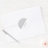 灰色の円のシール ラウンドシール (封筒)