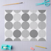 灰色の円形の円パターンティッシュペーパー 薄葉紙 (クラフト)