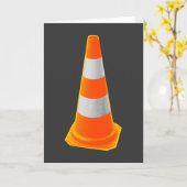 灰色の円錐形のトラフィックストライプ円錐 カード (黄色い花)