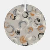 灰色の円：シームレシンプルームパターン ガラスオーナメント (裏面)