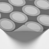 灰色の円 ラッピングペーパー (角)