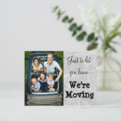 灰色の写真の新しいアドレスポストカードを移動する 案内ポストカード (スタンド正面)