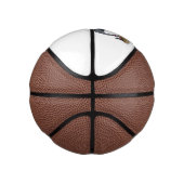 灰色の冠の鶴の鳥の漫画イラストレーション ミニバスケットボール (右)