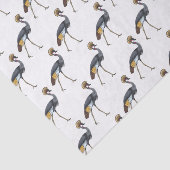 灰色の冠の鶴の鳥の漫画イラストレーション 薄葉紙 (詳細)