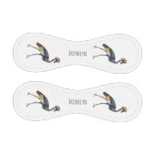 灰色の冠の鶴の鳥の漫画イラストレーション 野球ボール (パネル)