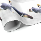 灰色の冠の鶴の鳥の羽 ラッピングペーパー (ロールコーナー)