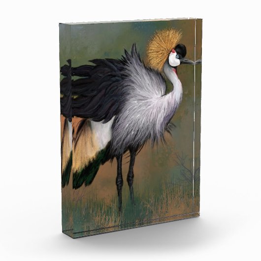 灰色の冠を付けたクレーンバードフォトブロック フォトブロック (左)