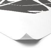 灰色の割れたリサイクルサイン ポスター (角)