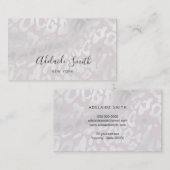 灰色の動物の皮膚パターン 名刺 (正面/裏面)