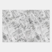 灰色の化膿性大理石渦巻きラッピング紙シート ラッピングペーパーシート (正面2)