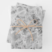 灰色の化膿性大理石渦巻きラッピング紙シート ラッピングペーパーシート (インサイチュ)