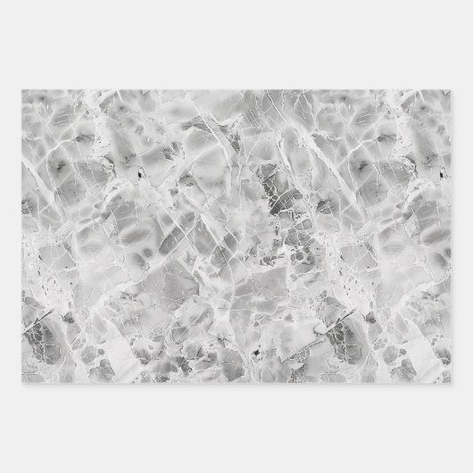 灰色の化膿性大理石渦巻きラッピング紙シート ラッピングペーパーシート (正面)