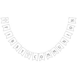 灰色の十字の最初聖餐の旗 バンティングフラッグ