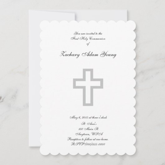 「灰色の十字」招待状 招待状 (正面)