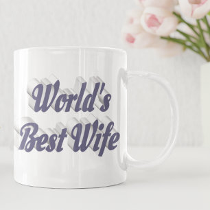 灰色の半分の文字を持つ妻 コーヒーマグカップ