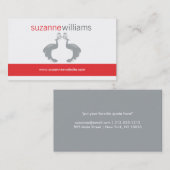 灰色の名刺で花弁が活躍 名刺 (正面/裏面)