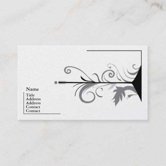 灰色の名刺のデザインを感じること 名刺 (正面)