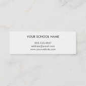 灰色の名刺の卒業の発表のクラス年 コーリングカード (裏面)