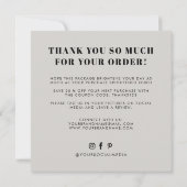 灰色の味得の素晴らしサンキューカード 招待状 (裏面)