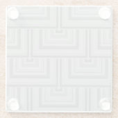 灰色の四角はかりで測形 ガラスコースター (裏面)