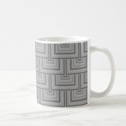 灰色の四角はかりで測形 コーヒーマグカップ (右)