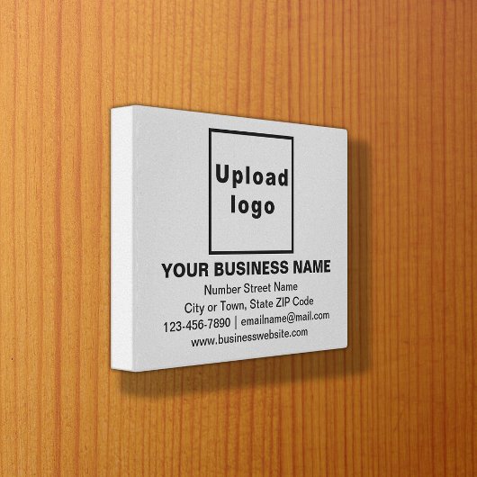 灰色の四角形にビジネスブランドのキャンバス印刷 キャンバスプリント