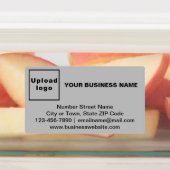 灰色の四角形にビジネスブランドの粘着ラベル ラベル (貼付)