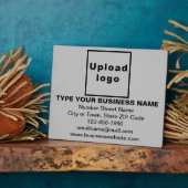 灰色の四角形プラークのビジネス情報 フォトプラーク (側面)