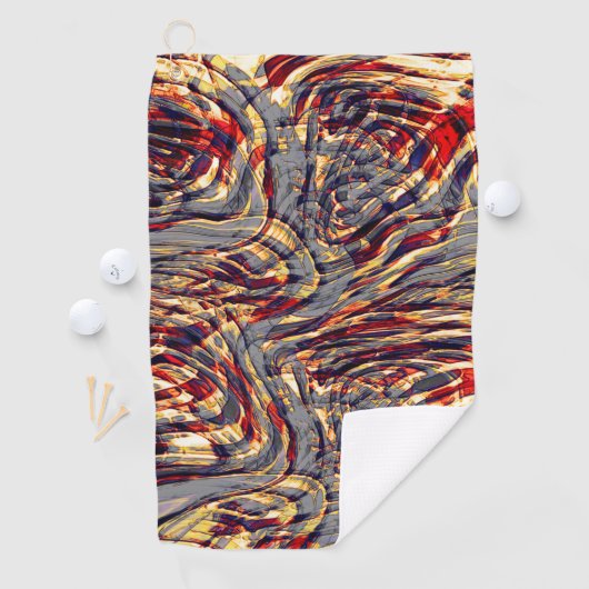 灰色の基金を越えた赤に対するオレンジ色のリボンの戦争 ゴルフタオル (インサイチュ)