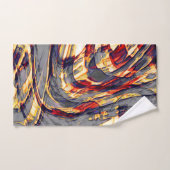 灰色の基金を越えた赤に対するオレンジ色のリボンの戦争 バスタオルセット (ハンドタオル)