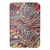 灰色の基金を越えた赤に対するオレンジ色のリボンの戦争 バスマット (正面縦)