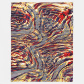 灰色の基金を越えた赤に対するオレンジ色のリボンの戦争 フリースブランケット (正面)