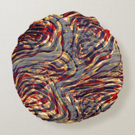 灰色の基金を越えた赤に対するオレンジ色のリボンの戦争 ラウンドクッション