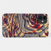灰色の基金を越えた赤に対するオレンジ色のリボンの戦争 Case-Mate iPhoneケース (裏面(横))