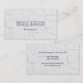 灰色の壁レンガのパターンマネージャの名刺 名刺 (正面/裏面)