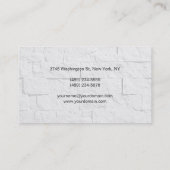 灰色の壁レンガのパターンマネージャの名刺 名刺 (裏面)