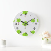 灰色の夏の木 ラージ壁時計 (ホーム)