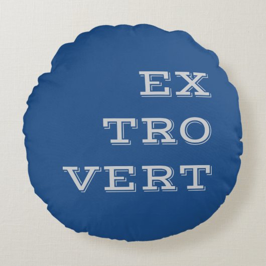 灰色の外向型丸い枕 ラウンドクッション (正面)