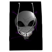 灰色の外国の習慣のギフトバッグ ミディアムペーパーバッグ (正面)