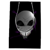 灰色の外国の習慣のギフトバッグ ミディアムペーパーバッグ (裏面)