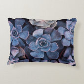 灰色の多肉類 アクセントクッション (裏面)