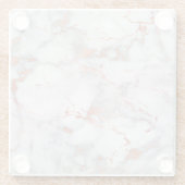 灰色の大理石とフェイクバラ金ゴールド ガラスコースター (裏面)