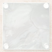 灰色の大理石と金ゴールド静脈 ガラスコースター (裏面)