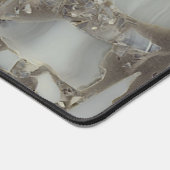 灰色の大理石と金ゴールド静脈 デスクマット (コーナー)