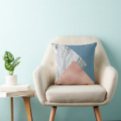 灰色の大理石のばら色の金ゴールドおよび青 クッション (椅子)