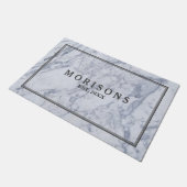 灰色の大理石のテクスチャ ドアマット (アングル)