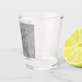 灰色の大理石のパターン父の日 ショットグラス (右)