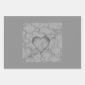 灰色の大理石のパターン父の日 ラッピングペーパーシート (正面3)