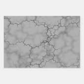 灰色の大理石のパターン父の日 ラッピングペーパーシート (正面)