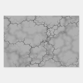 灰色の大理石のパターン父の日 ラッピングペーパーシート